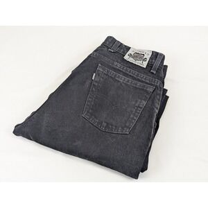 Silver Tab Levis 80s 90s Jeans Black Pleated Mens 33x34 Fade Tapered USA